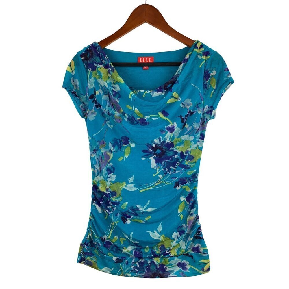 Elle Womens Floral Print Top XS